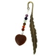 thumbnail image 1 of Weiweiguan Natural Stone Bookmark Decorative Metal Page-marker Plume Shape Book Marker, 1 of 6