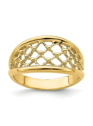 Anxiety Ring for Men Chain Woven Mesh Rings Cool Titanium