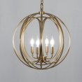 thumbnail image 4 of Yosemite CB8347 Home Decor 4 Light Chandelier, Satin Brass, 4 of 12