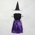 thumbnail image 5 of Xinhuaya 3-13T Halloween Witch Costume Set Dress Hat Broom Tutu Skirt for Halloween Cosplay Party, 5 of 8