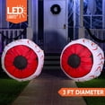 thumbnail image 7 of Joyfy 2 Pack Halloween Inflatable Huge Red Eyeballs with Build-in LEDs Halloween Blow up Yard Decorations,3 FT Diameter, 7 of 7