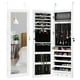 thumbnail image 1 of Espejo Joyero Costway Cuelga a Puerta Pared con LED 2 Cajones 5 Estantes 29 Ganchos Blanco, 1 of 10