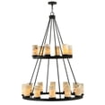 thumbnail image 7 of Meyda Tiffany 140432 Loxley 18 Light 42" Wide Pillar Candle Style Chandelier - Chestnut, 7 of 7
