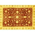 thumbnail image 1 of Ahgly Company Indoor Rectangle Abstract Yellow Modern Area Rugs, 2' x 5', 1 of 4