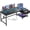 Black, variant on 56 Inch Computer Desk,Reversible Office Desk with LED Lights & Power Outlets,Writing Desk with Wide Tabletop for Study,Writing,Desk with Drawers & Printer Shelf for Storage,Craft,Rustic Brown