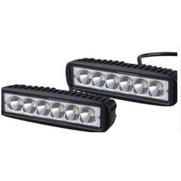 Luces LED para coche y motocicleta con lente 6, 18 W, gran campo de visión, faro de revisión, luz de trabajo