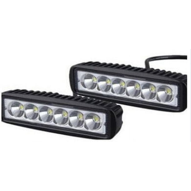 Luces LED para coche y motocicleta con lente 6, 18 W, gran campo de visión, faro de revisión, luz de trabajo