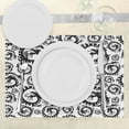 thumbnail image 3 of Ambesonne Vintage Place Mats Set of 4, Antique Chinese Dragon, Standard Size, Black and White, 3 of 6