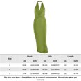 thumbnail image 4 of Vestido halter para mujer Vestido largo con cuello en V profundo Sin mangas Slim Fit Clubwear Ropa FLhrweasw Nuevo, 4 of 9
