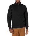 thumbnail image 2 of Men's Full-Zip Fleece Mock Neck Sweatshirt, Black, Medium, 2 of 2