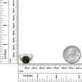 thumbnail image 3 of Gem Stone King 925 Silver and 10K Yellow Gold Black Onyx and Green Peridot 3 Stone Ring for Women (4.40 Cttw, Gemstone December Birthstone, Cushion Checkerboard 10MM, Round 4MM, Size 6), 3 of 3