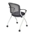 thumbnail image 3 of 72" x 24" Kee Training Table- Cherry/Chrome and 2 Cadence Nesting Chairs, 3 of 6