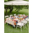 thumbnail image 3 of Outdoor Tablecloth with Umbrella Hole and Zipper, Thanksgiving Rectangle Table Cloth 60x84 Inch Waterproof Tablecloth, Maple Leaf Pumpkin Truck Happy Fall Picnic Table Cover for Patio Camping, 3 of 7