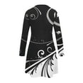 thumbnail image 4 of Pntutb Robe Formelle pour Femmes Robe à Manches Longues pour Femmes avec Encolure Ronde Robe Courte à Imprimé Ajouré, 4 of 4