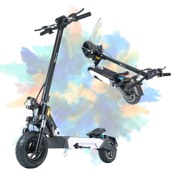 Electric Scooter Adults, 1600W Motor, 36 MPH & 40 Miles Range, 48V Battery, 10" Off-Road Tires, Front & Rear Dual Shock Absorbers, LED Display for Commuting & Travel, Foldable Scooter,UL Certified