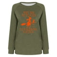 thumbnail image 4 of DeHolifer Why Yes,Actually I Can Drive A Stick T-Shirt Women Witch Halloween Lover Sweatshirt Long Sleeve Pullover Tunic Tops Army Green L, 4 of 4
