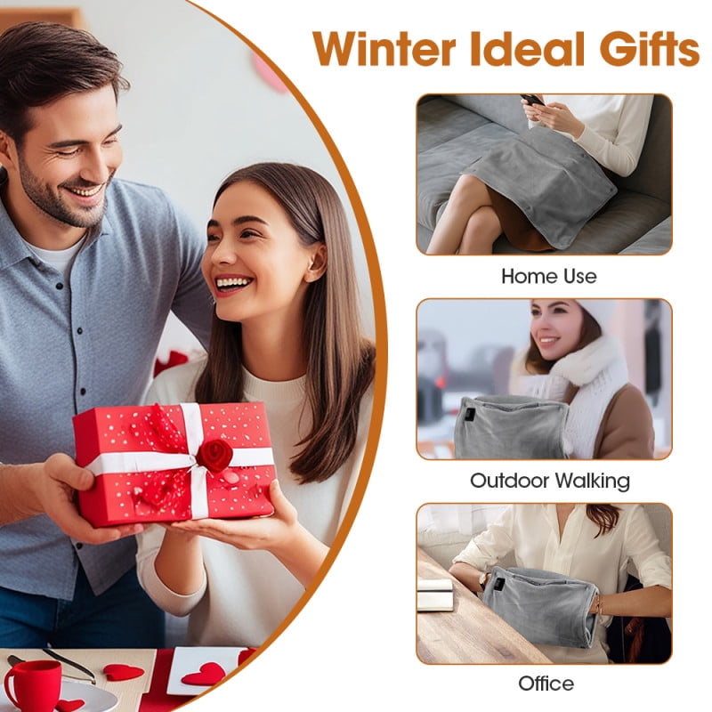 Hand Warmers Rechargeable, Portable Graphene Heated Gloves Handwarmers Bag with Power Bank,3 Heat Modes, Fast Electric Heating Pouch for Women,Kids, Hunting