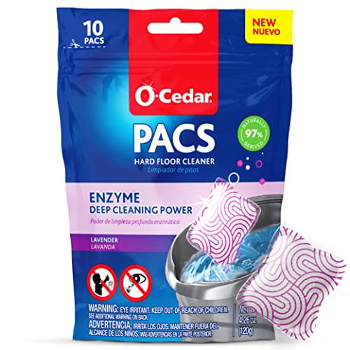 OCedar PACS Hard Floor Cleaner, Lavender Scent 10ct (1Pack) Made