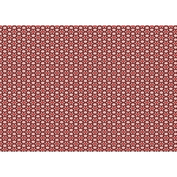 Ahgly Company Indoor Rectangle Patterned Tomato Sauce Red Area Rugs, 7' x 10'