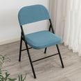 thumbnail image 2 of SUNSIOM Folding Dining Chair Seat and Back Cover Set Solid Color Jacquard Stretch Chair Slipcover Home Decoration, 2 of 6