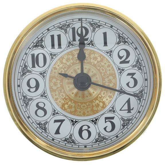 Set of 2 Clock Inserts Mini Cardboard Face Wall Clocks Golden