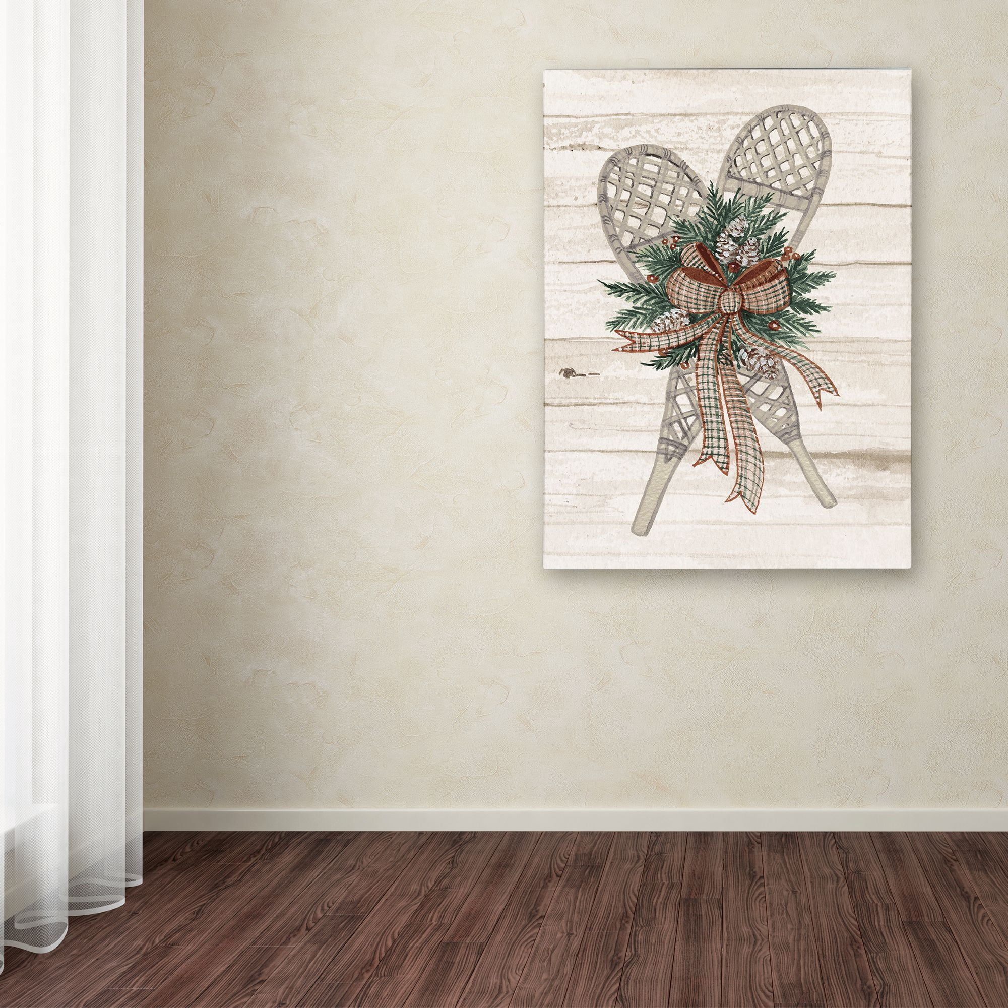 Trademark Fine Art 'Holiday Sports on Wood III Luxe' Canvas Art by Kathleen Parr McKenna