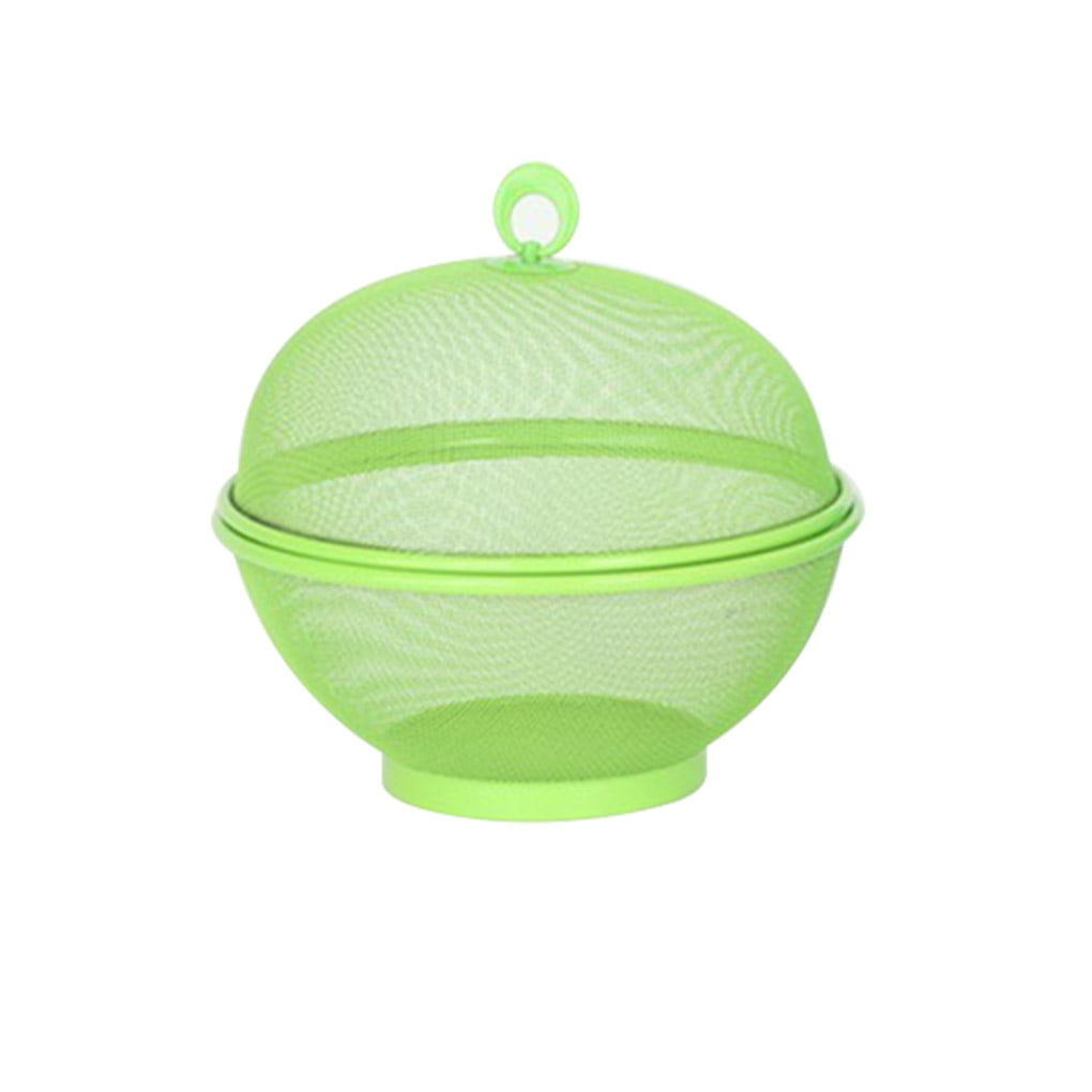 Youkk Mesh Fruit Basket with Lid Breathable Round Net Food Tray Kitchen