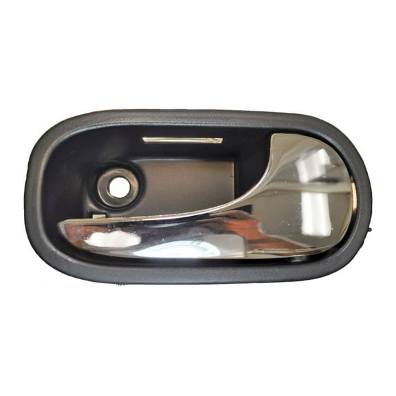 PT Auto Warehouse GM-2372MA-FR - Interior Inner Inside Door Handle, Black Housing with Chrome Lever - with LED Hole, Passenger Side Front Fits select: 2009-2012 CHEVROLET MALIBU