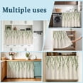 thumbnail image 6 of Green Eucalyptus Leaves Sink Skirt 10"W x 11"L,Dustproof Under Sink Curtain Skirt for Bathroom Kitchen,Rustic Weep Botanical Leaf Beige Adhesive Short Vanity Curtains Cover for Laundry Closet, 6 of 8