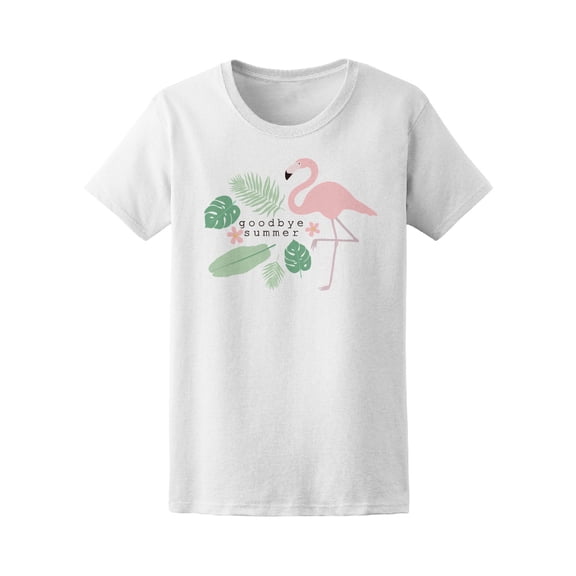 Cute Flamingo Goodbye Summer Tee Women's -Image by Shutterstock