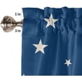 thumbnail image 5 of Kitchen Curtain Set Patriotic Stars Rod Pocket Kitchen Curtains Tier and Valance Set 3 Piece Red White Blue Stripes Window Curtain Set for July 4th, American Independence Day Memorial Day 54x36 Inch, 5 of 6