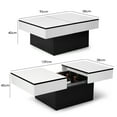 thumbnail image 4 of RichYa 16''Modern Extendable Coffee Table with Large Hidden Storage and White Tabletop for Living Room, 4 of 8