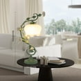 thumbnail image 4 of Artistic Rose Theme Lamp, Glass Shade with Ceramic Flowers, 20in Height, 5.51in Base, Suitable for Bedroom, Living Room, Hotel, 4 of 18