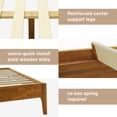 thumbnail image 5 of Acacia Haven Queen Size Bed Frame and Headboard Solid Wood Platform Bed, Queen Bed Frame 800 lbs Capacity, Scandinavian Signature Wood Bed Compatible with All Mattresses, Caramel, 5 of 8