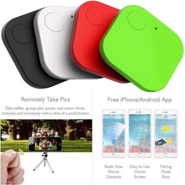 4-Pack Bluetooth Key Finder - Item Locator For Keys, Wallets, Pets With Smartphone App