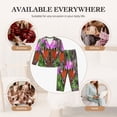 thumbnail image 7 of Fuzoiu Peacock butterfly Print Women's Long-Sleeved Pajama,Lounge Button Down Nightwear,Womens Notch Collar Pajama Set-X-Large, 7 of 7