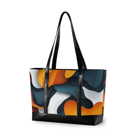 FORMRS Laptop Tote Bag for Women with 15.6" Computer Compartments Handbag, Abstract Wavy