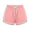 thumbnail image 6 of Hurxie Womens Athletic Shorts Running Color Block Dolphin Shorts with Pockets and Drawstring Pink,L, 6 of 6