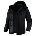 thumbnail image 6 of DHFJKG Windbreaker Jacket Women Fuzzy Lining Secure Pockets Zipper Coat With Detachable Hood Winter Outdoor Hiking Climbing Stylish Outerwear, 6 of 7