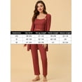 thumbnail image 5 of Unique Bargains Women's Knit Lounge Sleepwear Pants Shrug Cardigan 3ps Pajama Set, 5 of 5