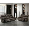 thumbnail image 6 of Furniture of America Hanety Brown Leather Match Reclining Sofa, FSC Certified, 6 of 6
