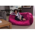 thumbnail image 3 of Sofa Sack Bean Bag Chair, Memory Foam Lounger with Microsuede Cover, Kids, Adults, 6 ft, Pink, 3 of 5