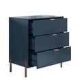 thumbnail image 4 of LIVILAND Modern 3-Drawer Nightstand Bedside Table End Table Furniture - Navy, 4 of 6