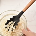 thumbnail image 4 of Juego de 2 utensilios de cocina de silicona para encimera, utensilios de cocina de madera, 4 of 5