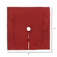 thumbnail image 4 of Vickerman 52" Burgundy Quilt Stitch Jewel Christmas Tree skirt, 4 of 4