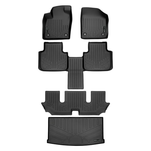SMARTLINER 4 Rows Custom Fit Floor Liners Compatible with 2018 - 2025 Volkswagen Atlas 6 Passenger (Gasoline)