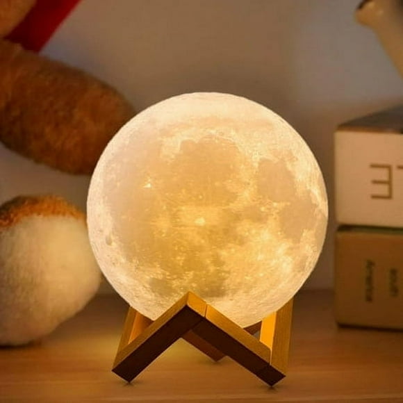 Moon Lamp Moon Light 3D Printed Moon Lamp 7.1 Inch 16 Colors Moon Night Light for Kids Moon Lamp for Bedrooms Moon Led Light Moon Luna Lamp 3D Moon Lamp Moon Light Ball Lamp Kids Night Lights