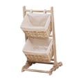 thumbnail image 3 of Tnarru Wooden Storage Basket Floor Rack Stand Heavy Duty Rustic Display Shelf Storage Rack for Office Laundry Room Household Kitchen A, 3 of 8