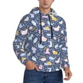thumbnail image 2 of Pofeuu Cute Baby Animals Print Mens Casual Hooded Collar Drawstring Hoodies Pullover Sweatshirts Casual Long Sleeve Shirts-3X-Large, 2 of 7
