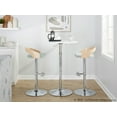 thumbnail image 3 of LumiSource Silver Grotto Adjustable Barstool - Set of 2, 3 of 6